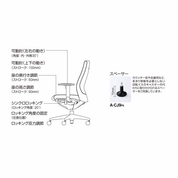 コクヨ(KOKUYO) オフィスチェアー PUNTO(プント) 張地スタンダード