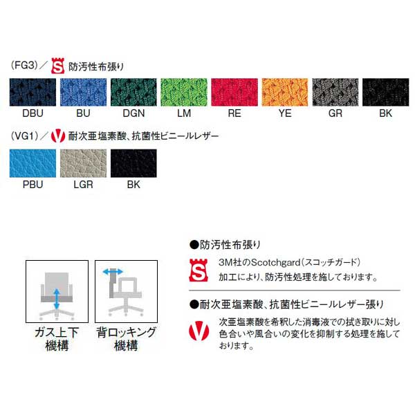 アイコ(AICO) オフィスチェア OA-1000シリーズ セミローバックサークル